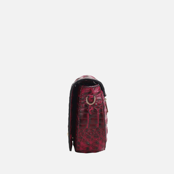 Croco Green MKF Collection By Mia K Amalia Solid Croc Crossbody Bag
