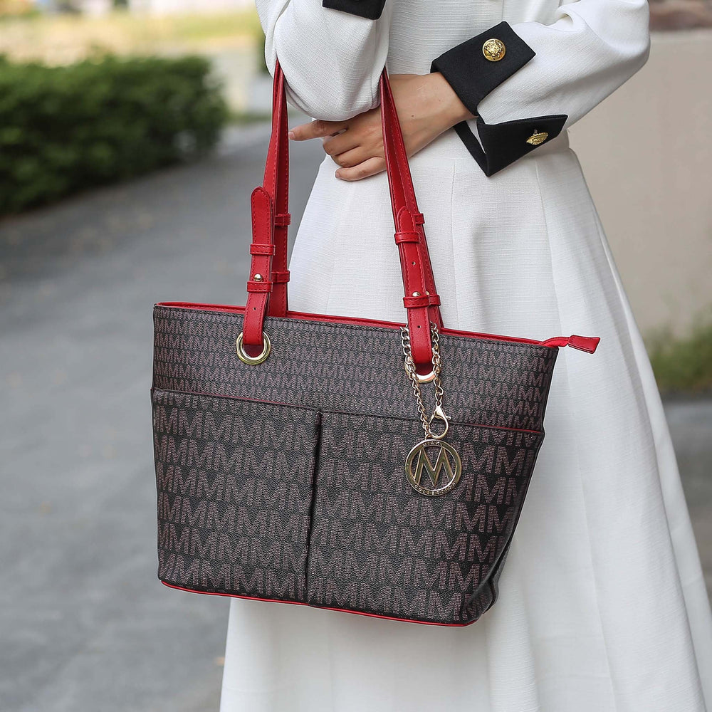 Black MKF Collection By Mia K Lori Signature Tote Bag