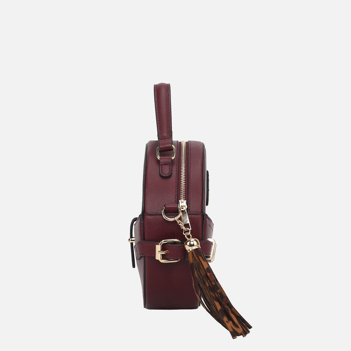 Cognac Brown MKF Collection By Mia K Gayle Crossbody Bag