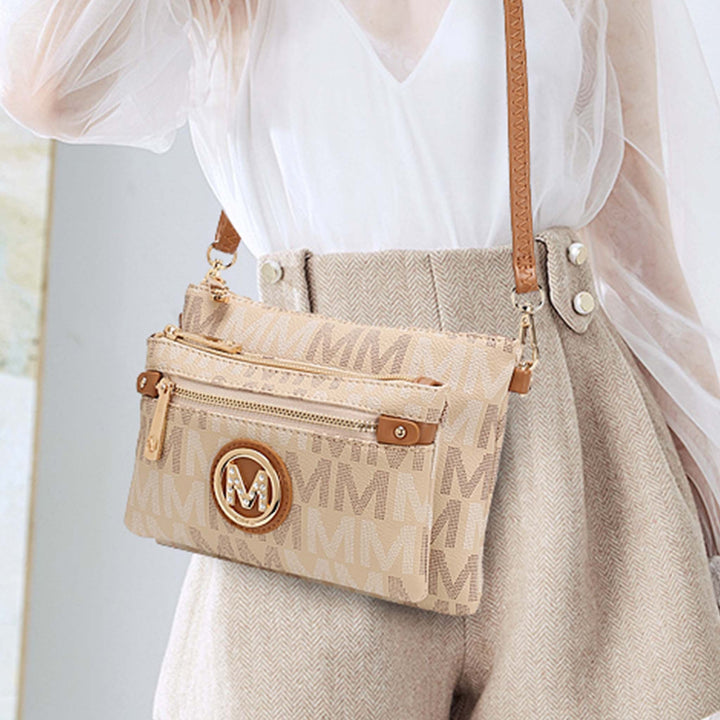 Black MKF Collection By Mia K Camren Signature Crossbody Bag