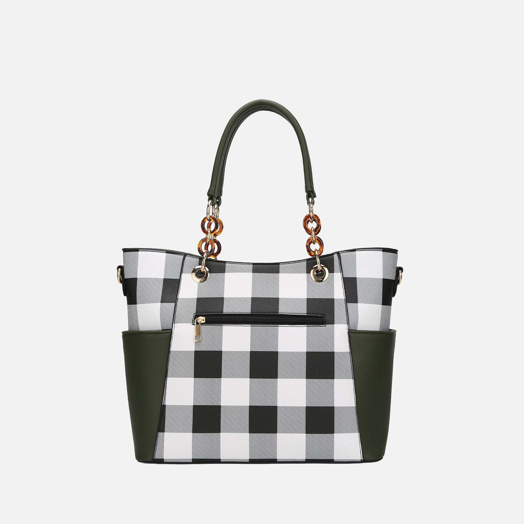 Light Blue MKF Collection By Mia K Bonita Tote Bag And Wallet Set 1