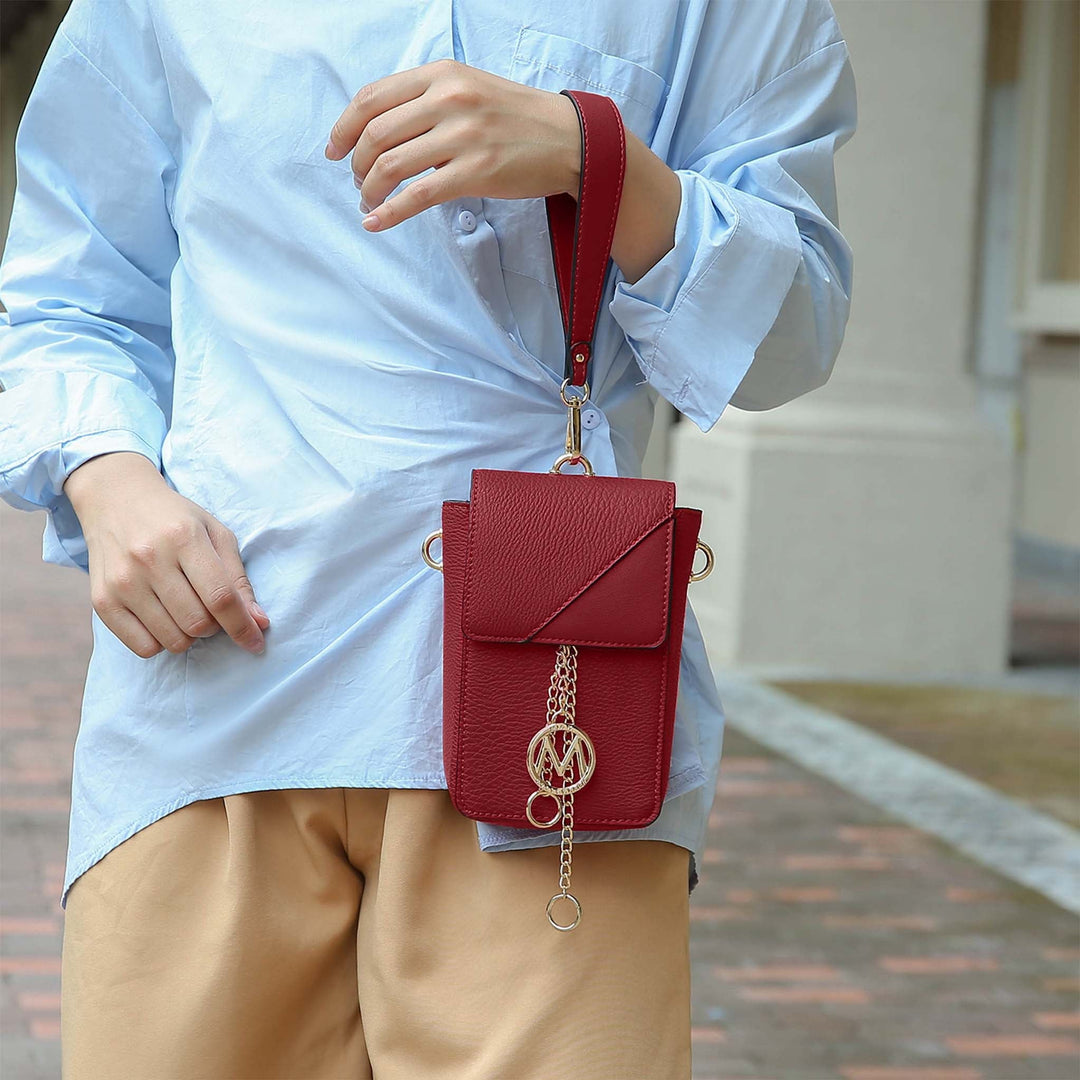 Cognac Brown MKF Collection By Mia K Hannah Phone Crossbody Bag