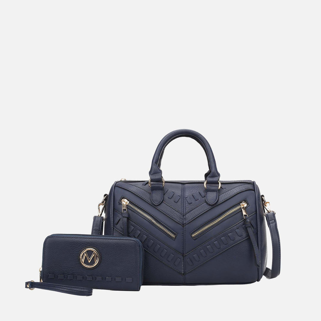 Mustard MKF Collection By Mia K Lara Shoulder Bag And Set