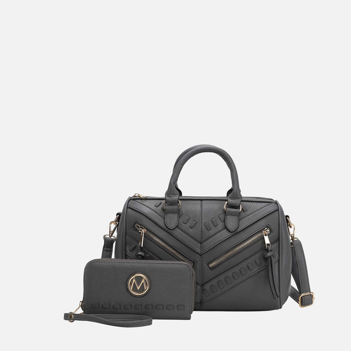Red MKF Collection By Mia K Lara Shoulder Bag And Set