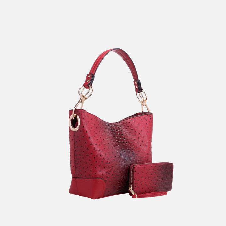 Green MKF Collection By Mia K Wandy Shoulder Bag And Wallet Set