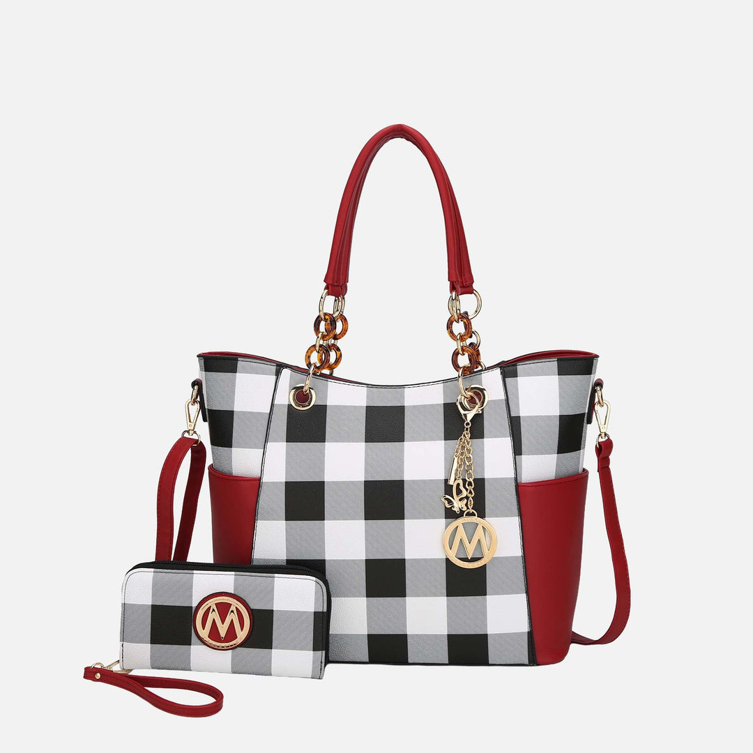 Mint MKF Collection By Mia K Bonita Tote Bag And Wallet Set 1