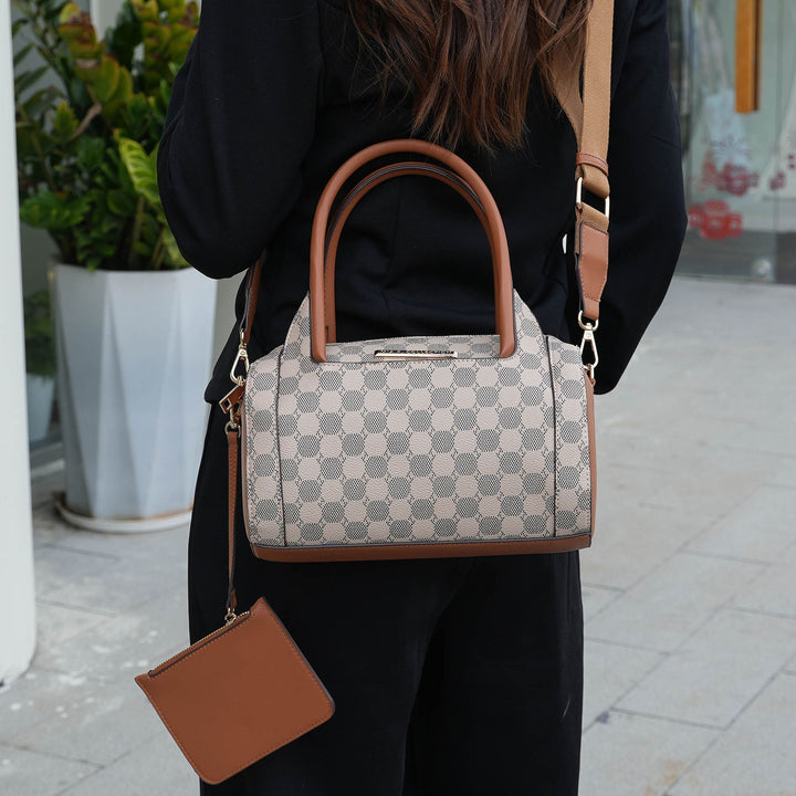 Cognac Brown MKF Collection By Mia K Adhara Shoulder Bag With Pouch