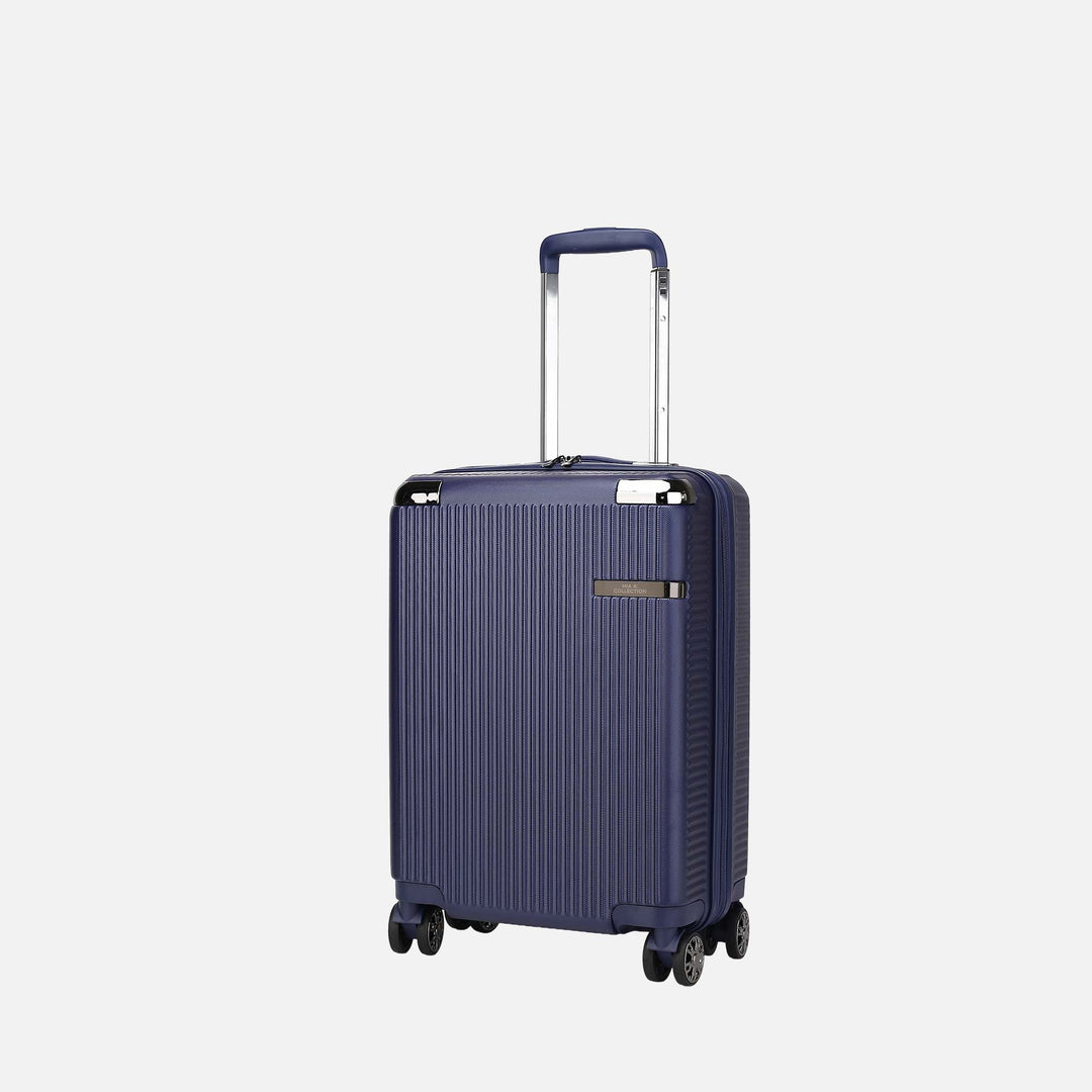 Silver MKF Collection By Mia K Tulum Carry On Roller And Cosmetic Case Set