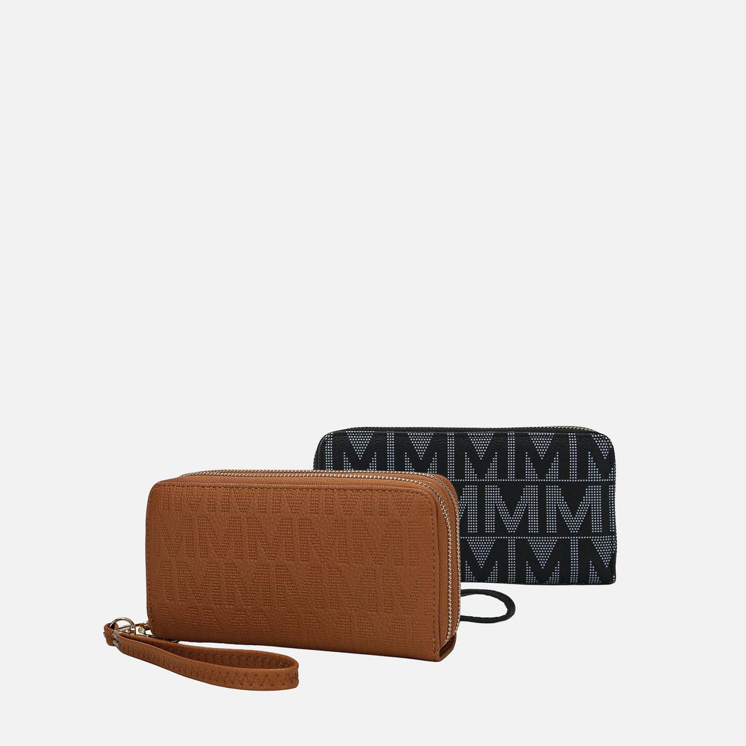 MKF Collection By Mia K Kathe Embossed M Signature Wallet Wristlet
