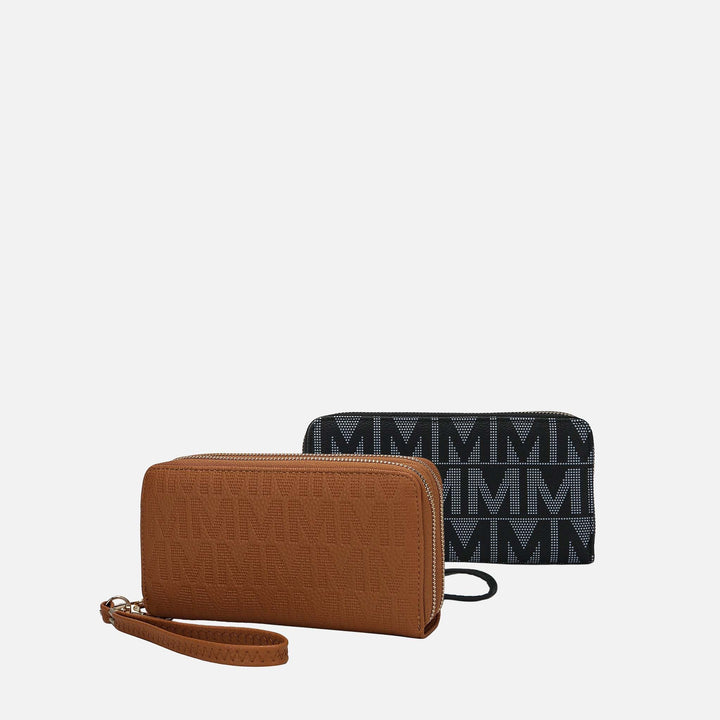 MKF Collection By Mia K Kathe Embossed M Signature Wallet Wristlet