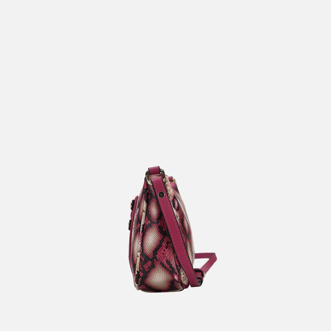 Snake Cognac MKF Collection By Mia K Essie Embossed Crossbody Bag