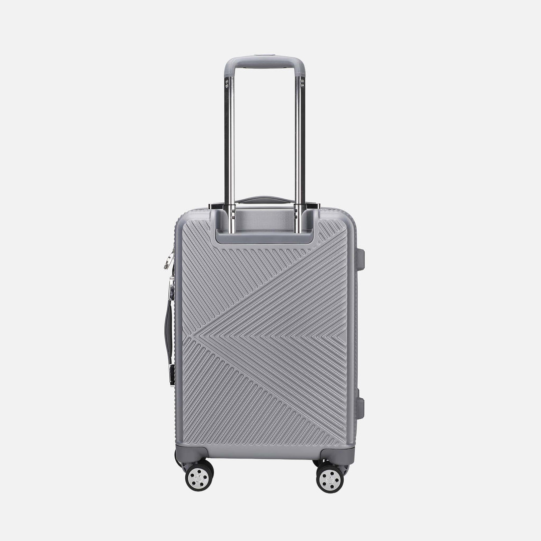 Silver MKF Collection By Mia K Felicity Carry On Roller And Cosmetic Case Set