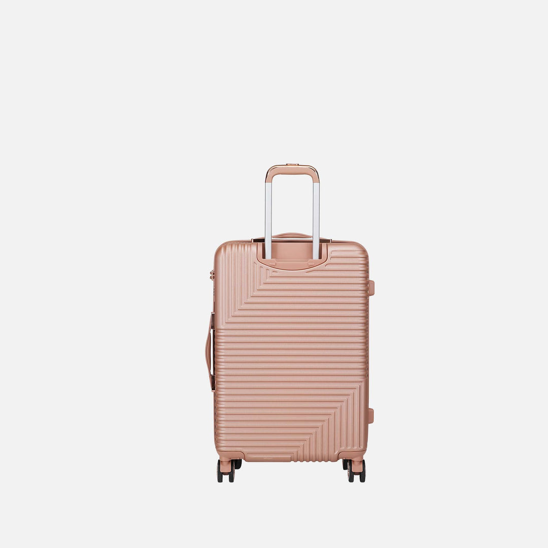 Metallic Rose Gold MKF Collection By Mia K Mykonos Spinner Luggage Set