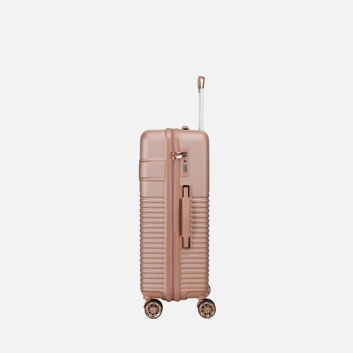 Silver MKF Collection By Mia K Mykonos Large Spinner Luggage