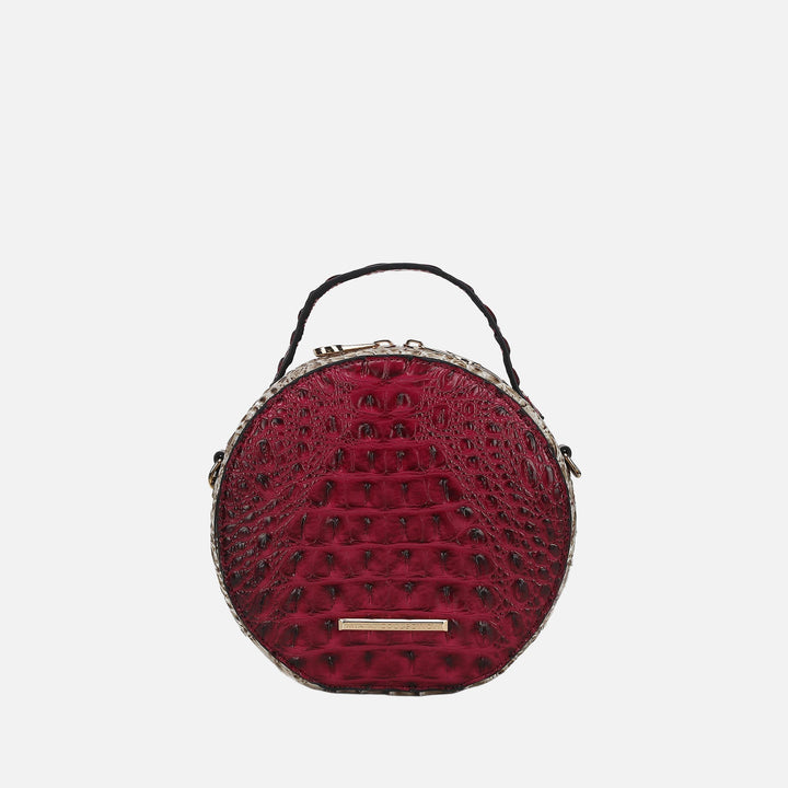 Croco Saffron MKF Collection By Mia K Ynnari Croc Round Crossbody Bag