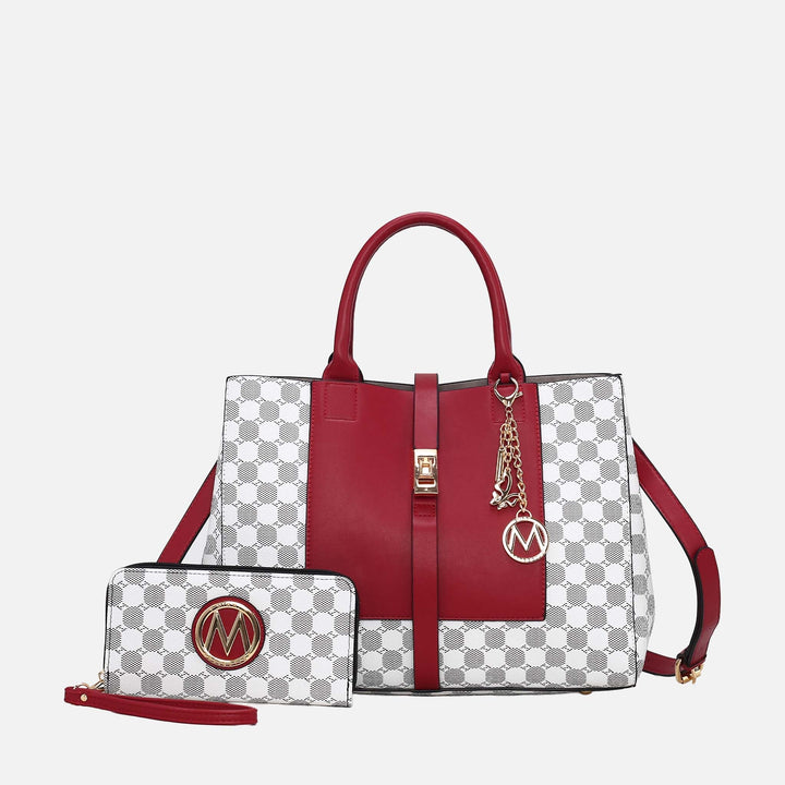Red MKF Collection By Mia K Yuliana Ii Shoulder Bag And Set