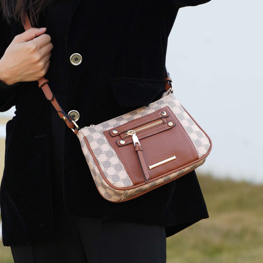 Cognac Brown MKF Collection By Mia K Essie Crossbody Bag