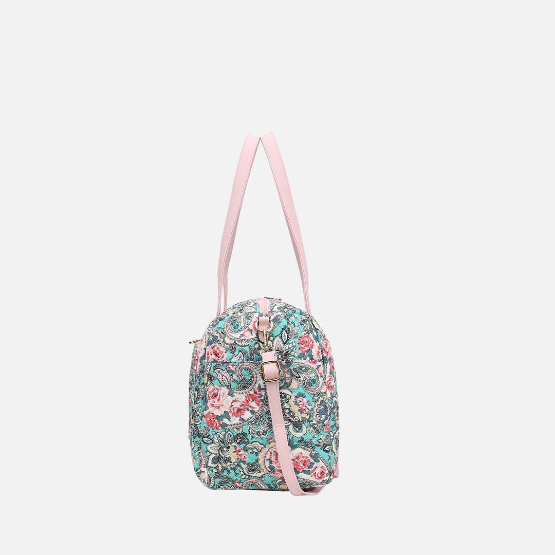 Floral Navy MKF Collection By Mia K Khelani Weekender Bag