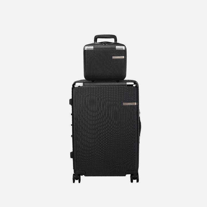 MKF Collection By Mia K Tulum Carry On Roller And Cosmetic Case Set