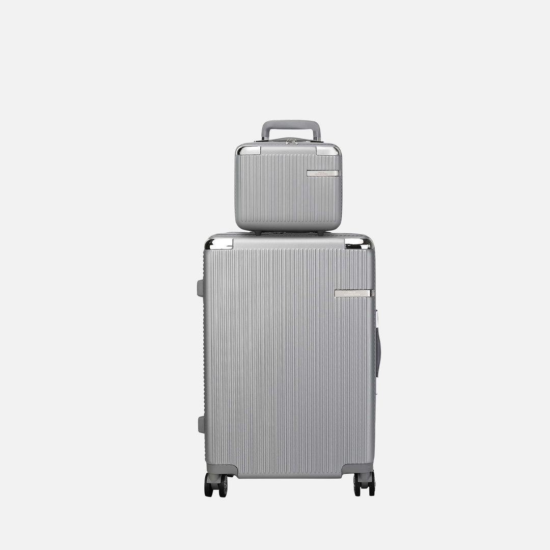 MKF Collection By Mia K Tulum Carry On Roller And Cosmetic Case Set