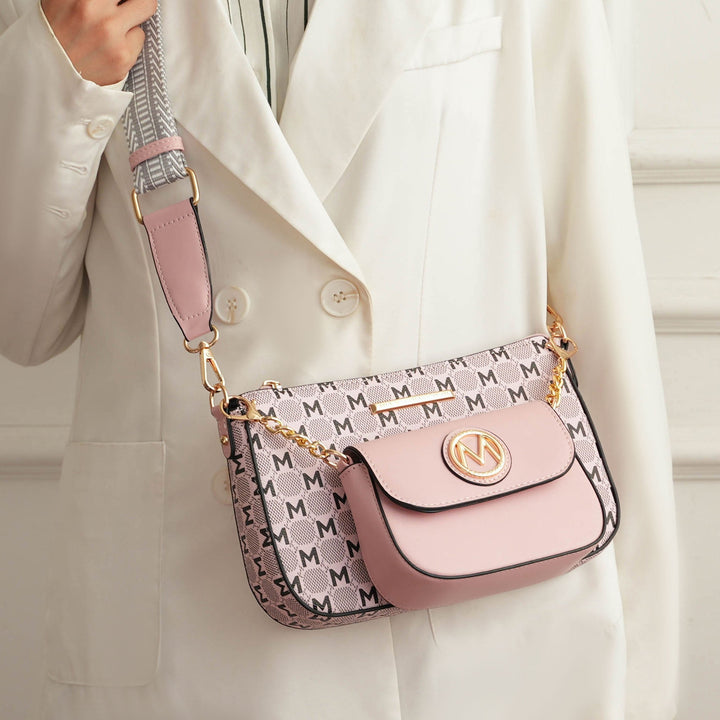Chestnut MKF Collection By Mia K Ciri Double Bag