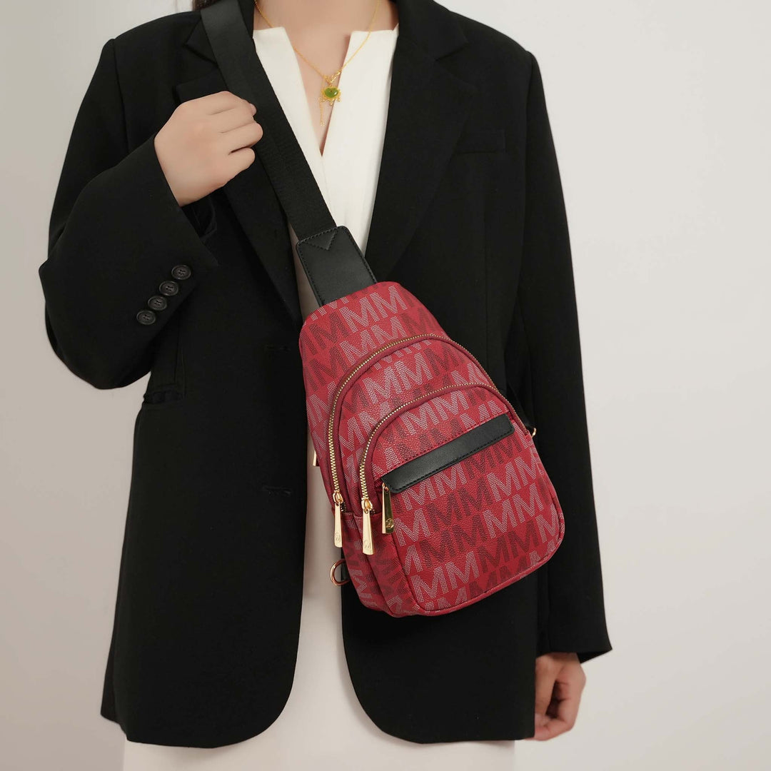 Black MKF Collection By Mia K Helaena Signature Sling Bag