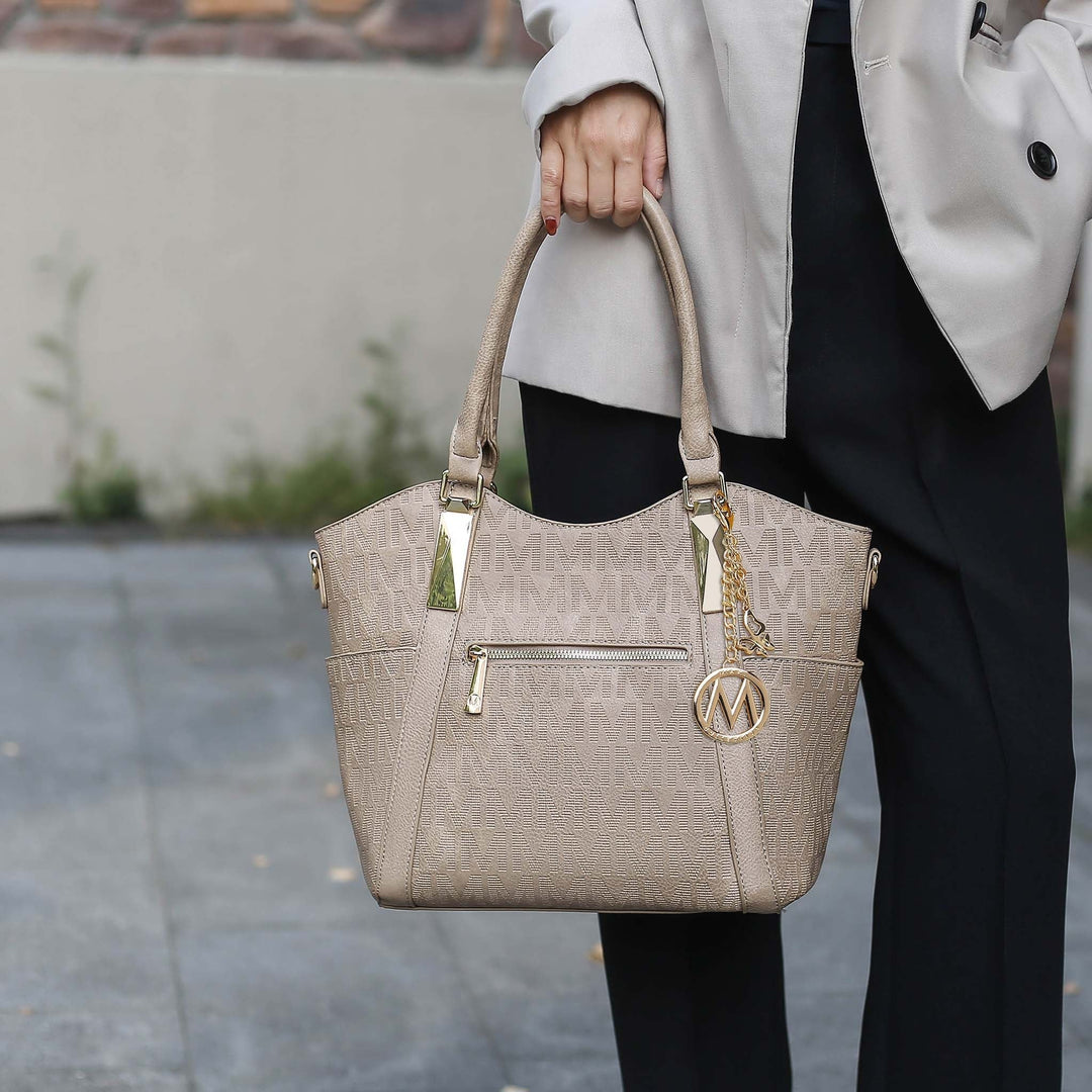 Black MKF Collection By Mia K Hazel Signature Tote Bag