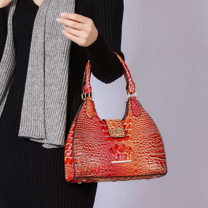 MKF Collection By Mia K Ava Gradient Croc Tote Bag