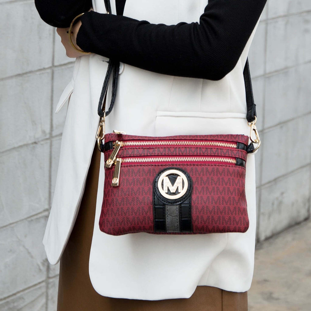 Beige MKF Collection By Mia K Tarren Signature Crossbody Bag
