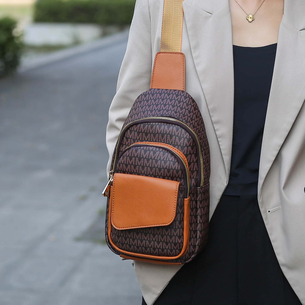 Black MKF Collection By Mia K Kace Signature Sling Bag
