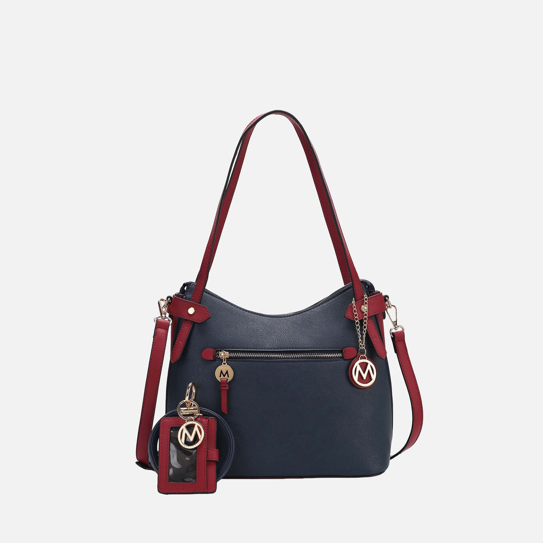 MKF Collection By Mia K Jaseli Color Block Hobo Bag And Cardholder Set