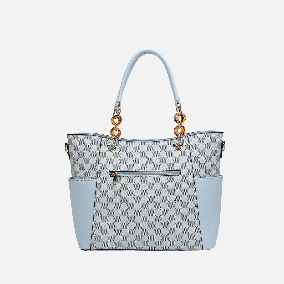 Charcoal MKF Collection By Mia K Merlina Tote Bag And Wallet Set