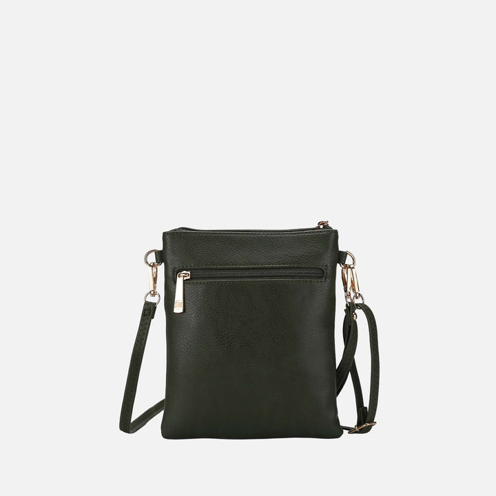 Burgundy MKF Collection By Mia K Genesis Printed Flag Crossbody Bag