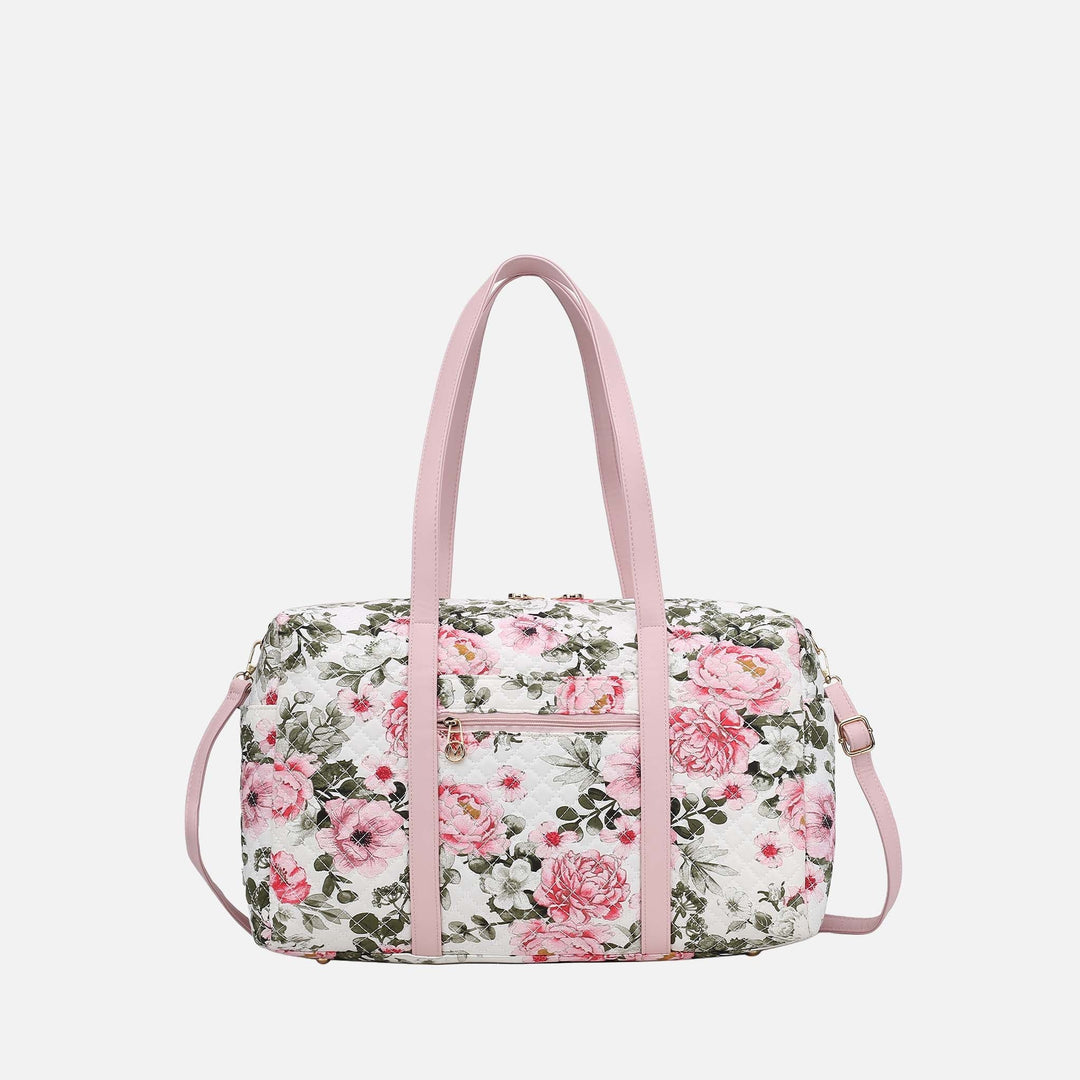 Floral White MKF Collection By Mia K Khelani Weekender Bag