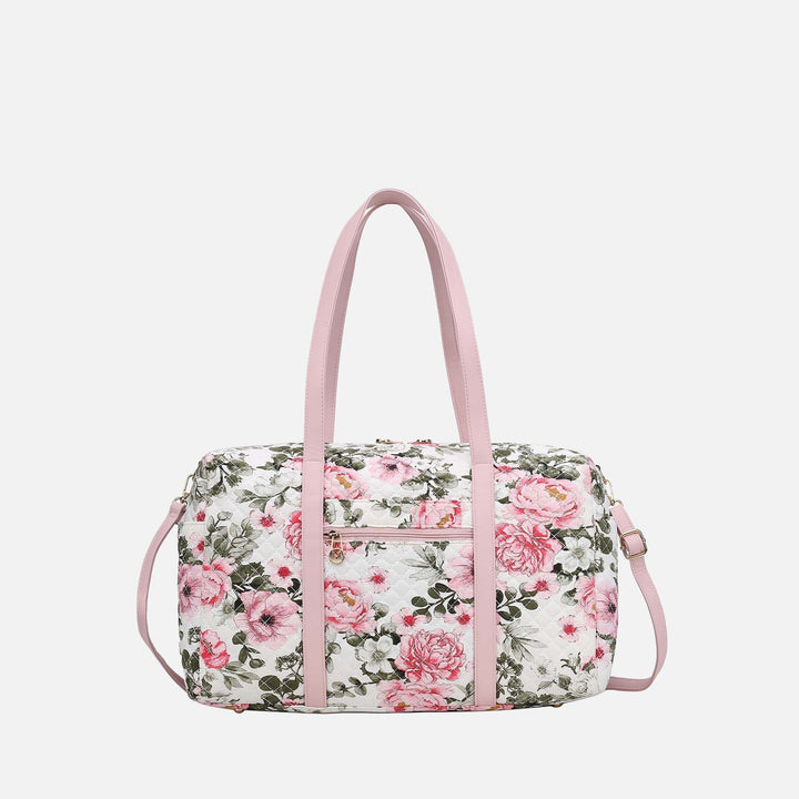 Floral White MKF Collection By Mia K Khelani Weekender Bag