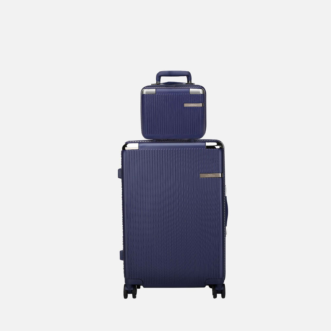 MKF Collection By Mia K Tulum Carry On Roller And Cosmetic Case Set