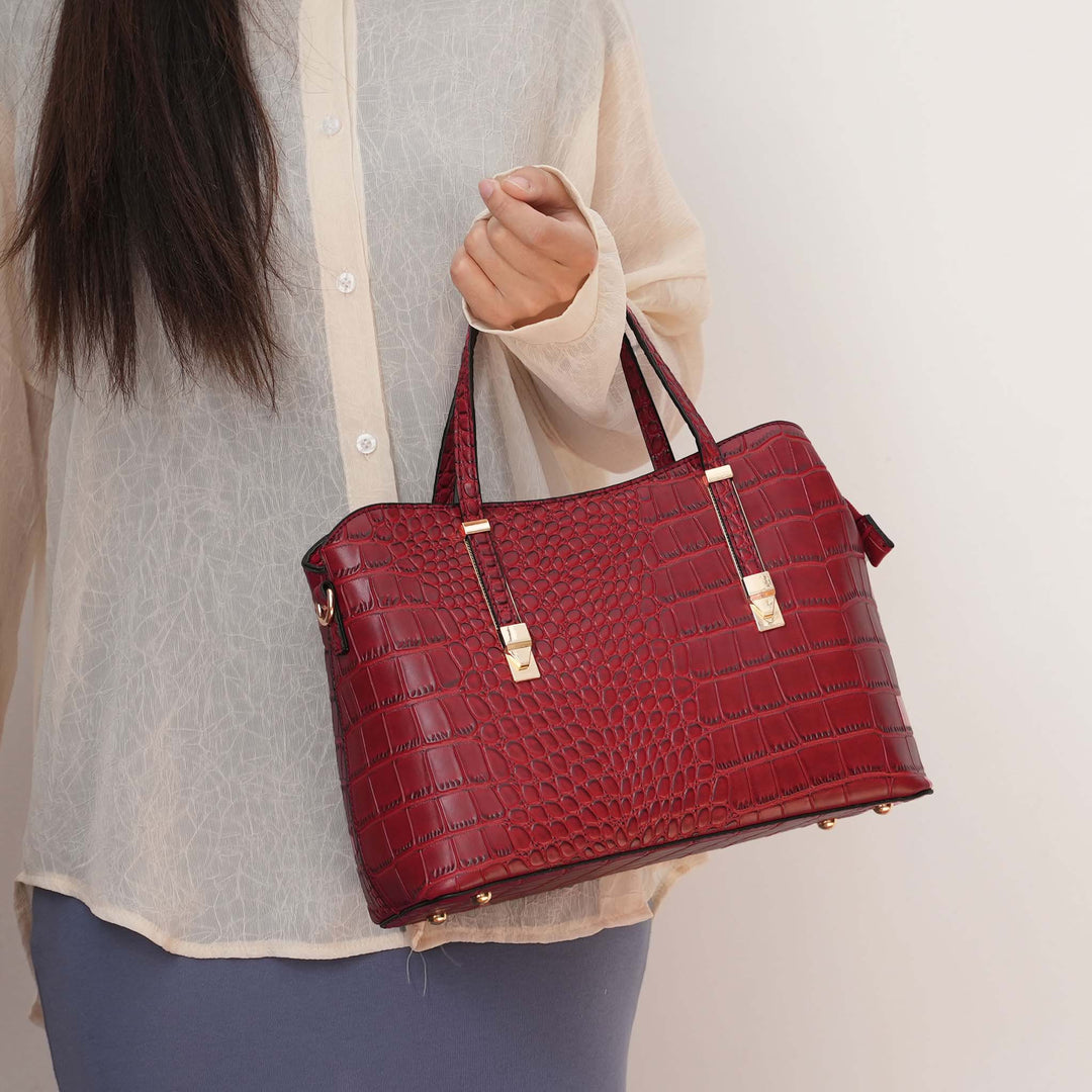 Coffee MKF Collection By Mia K Aurelia Embossed Shoulder Bag