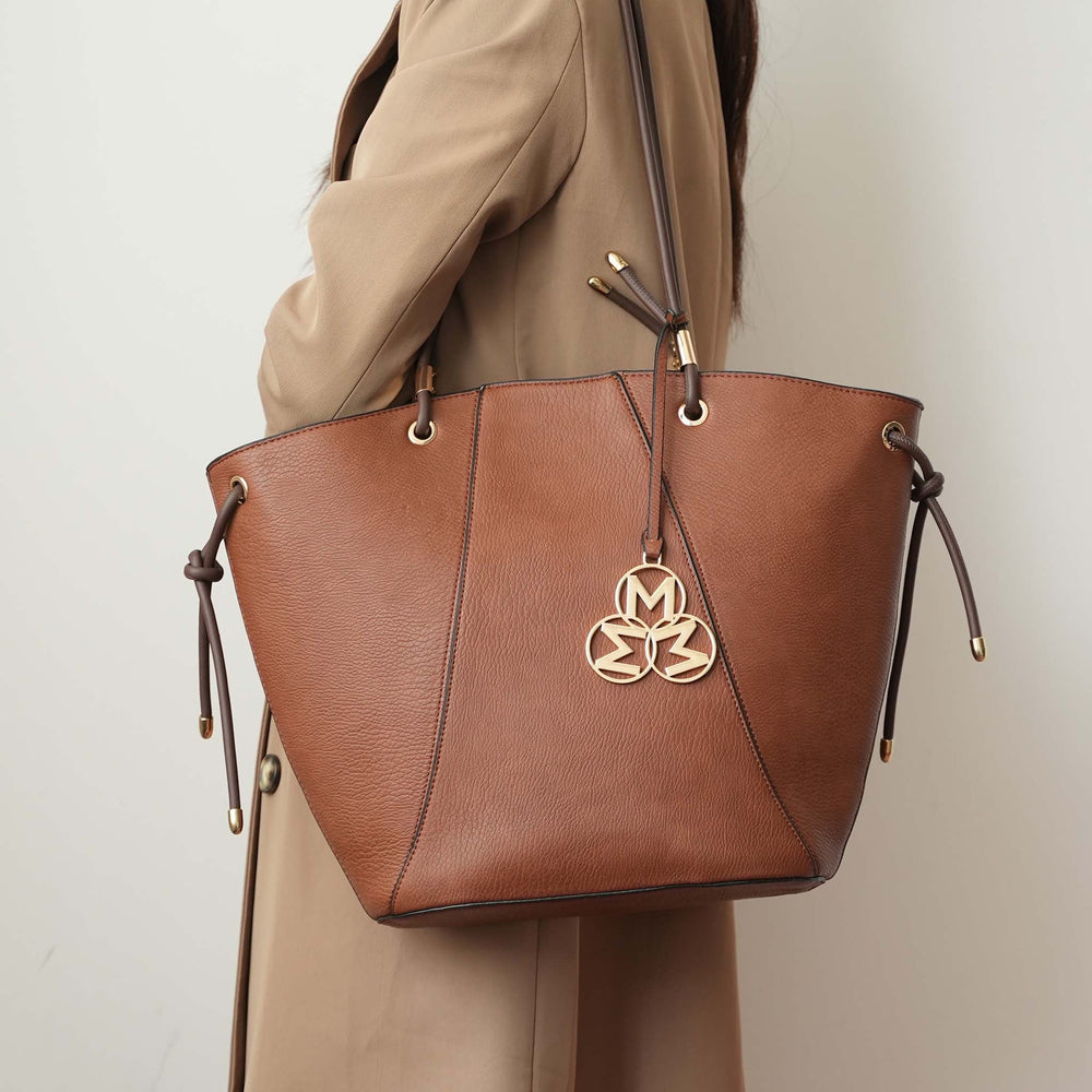 Chestnut MKF Collection By Mia K Liv Tote Bag And Set