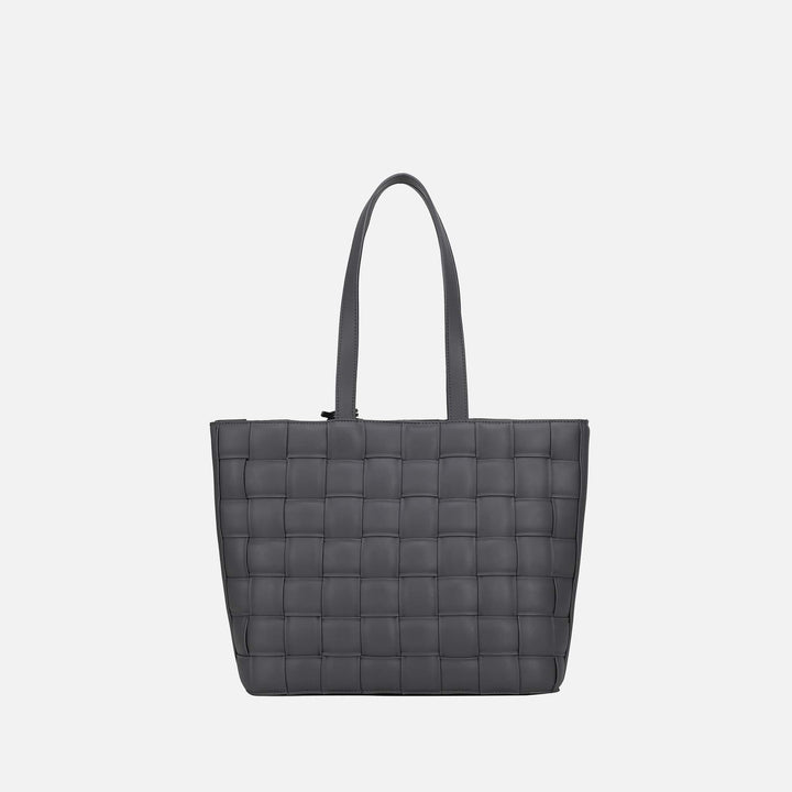Charcoal Grey MKF Collection By Mia K Rowan Woven Tote Bag