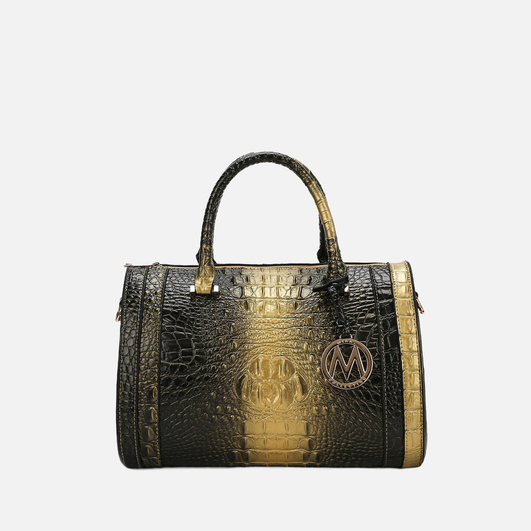 MKF Collection By Mia K Usal Croc Satchel Bag