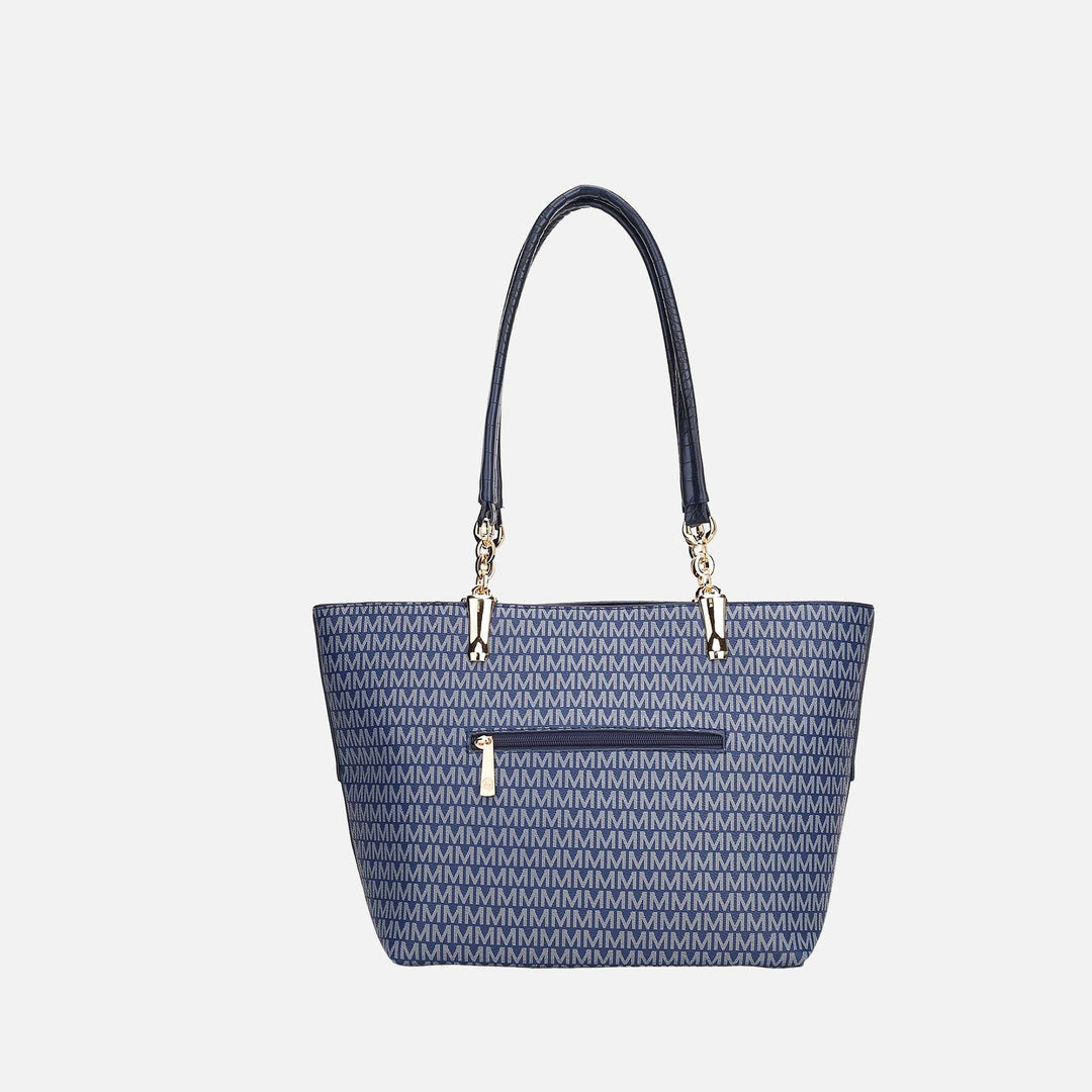 Burgundy MKF Collection By Mia K Sasha Signature Tote Bag