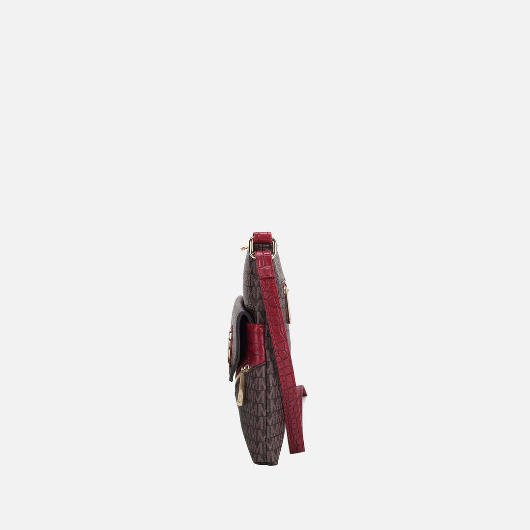 Merlot MKF Collection By Mia K Tania Signature Crossbody Bag