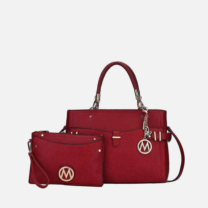 Blush MKF Collection By Mia K Tenna Shoulder Bag And Set