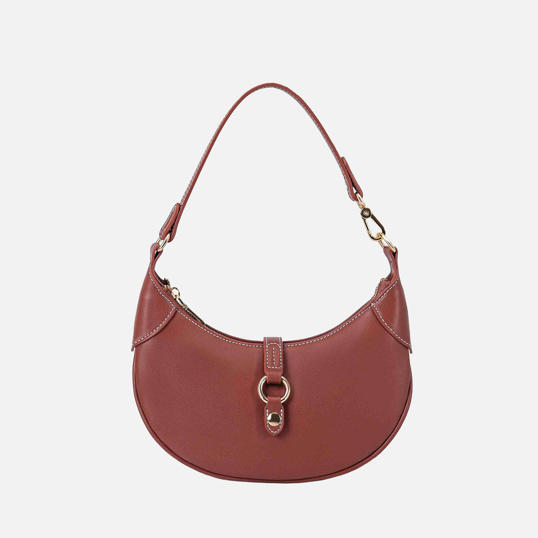 Black MKF Collection By Mia K Mire Half Moon Shoulder Bag
