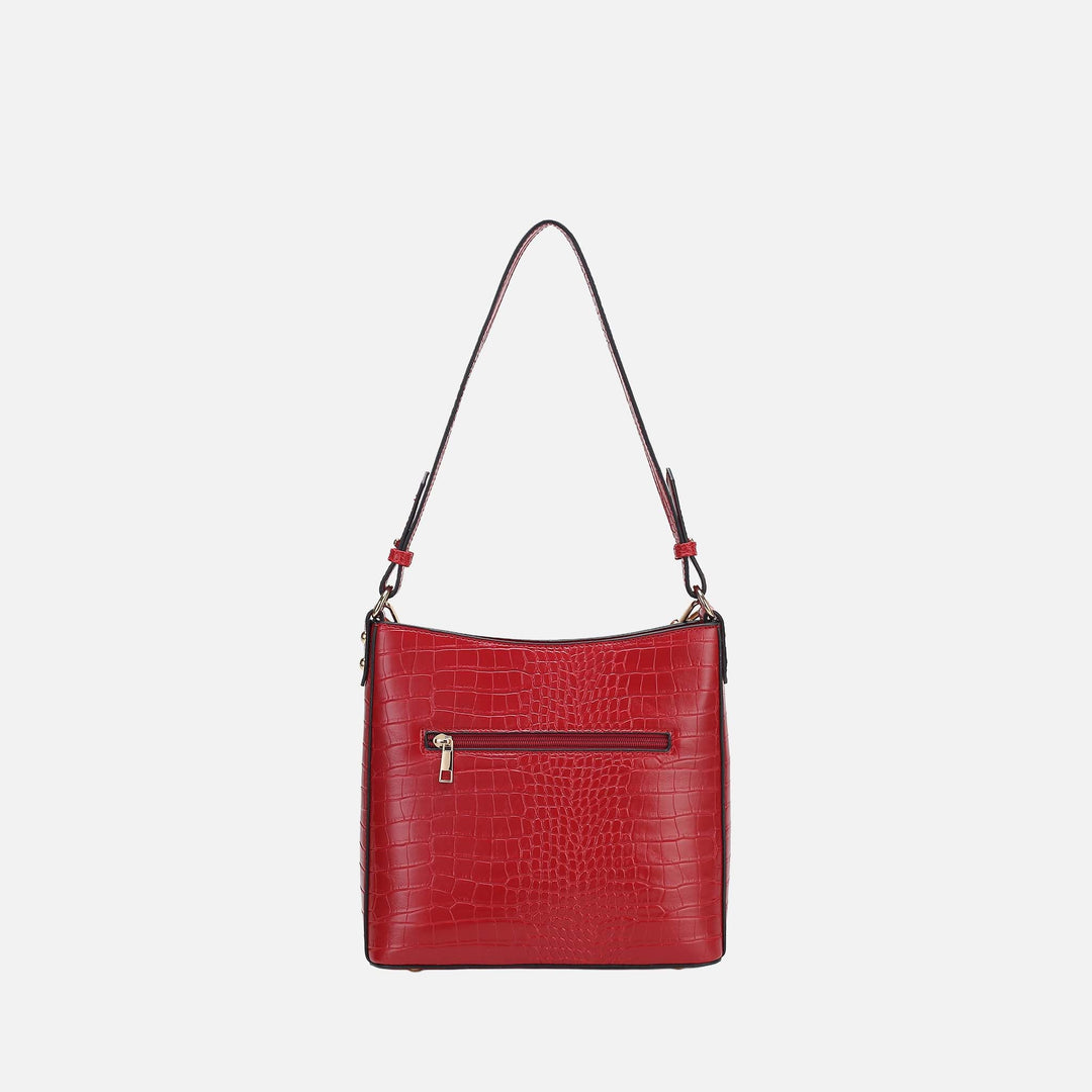 Chocolate MKF Collection By Mia K Bizzy Embossed Shoulder Bag