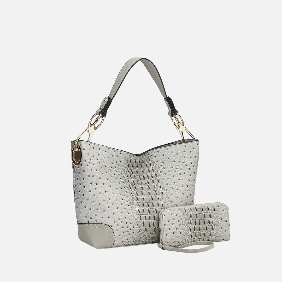 Navy MKF Collection By Mia K Wandy Shoulder Bag And Wallet Set