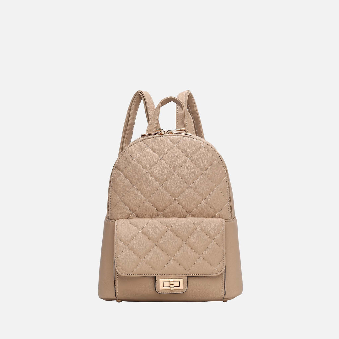 Mauve MKF Collection By Mia K Dimitria Quilted Backpack