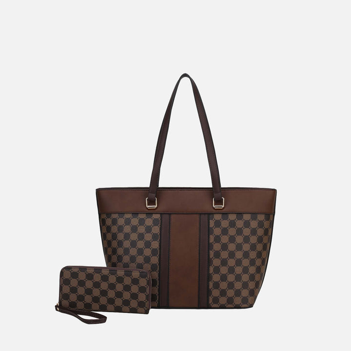 Black MKF Collection By Mia K Fabiola Tote Bag With Wallet Set
