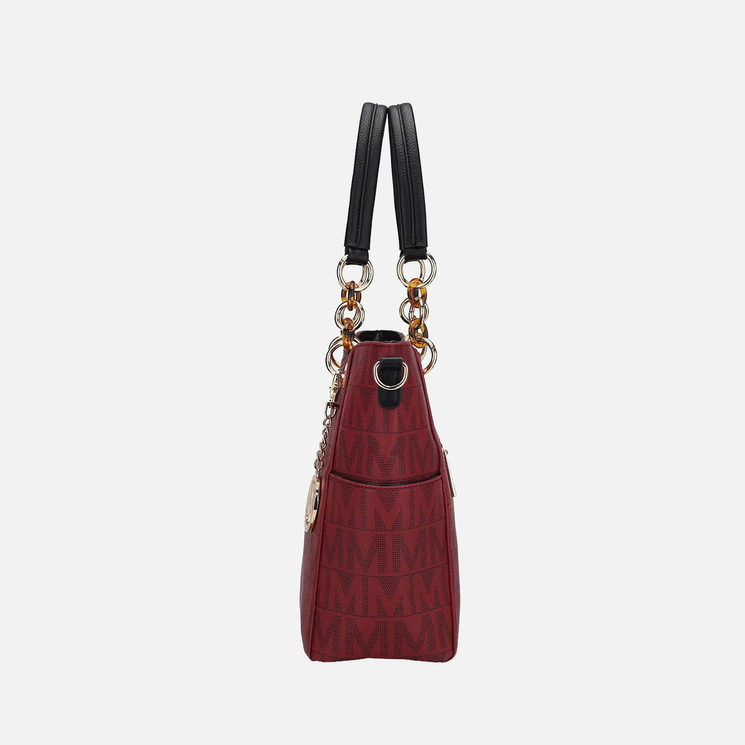 Gray MKF Collection By Mia K Kissaten Signature Tote Bag