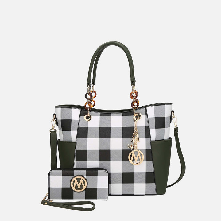 Pink MKF Collection By Mia K Bonita Tote Bag And Wallet Set 1